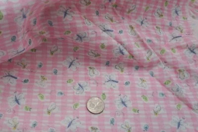 Remnant ROBERT KAUFMAN Firefly Flannel Pink Cotton Fabric 3 Yards + 34 Inches - Image 1 of 2