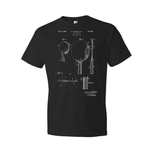 Table Tennis Paddle Patent Shirt Gift For Coach Tennis Gifts Ping Pong Gifts - Picture 1 of 11
