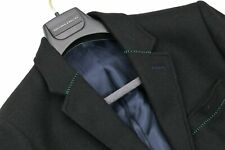 HOLLAND ESQUIRE Black LAMBSWOOL Slim Fit Jacket Blazer UK40 EU50 NEW + TAG