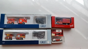 Feuerwehr , Konvolut,Bastelkiste, Rietze,Herpa,Wiking ,9 Modelle,Drehleitern,usw - Bild 1 von 2