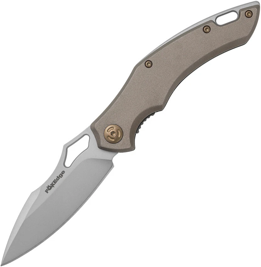 Fox Edge Sparrow Linerlock Folding Knife 3.5" Stainless Blade Aluminum Handle