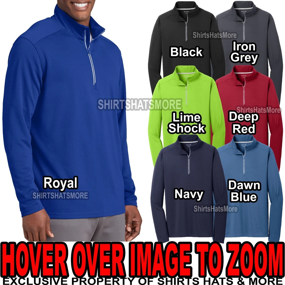 ST SPORTSWEAR Mens Wicking Jacket Textured 1/4 Zip Stretchy Wind Shirt XS-XL, 2XL, 3XL, 4XL