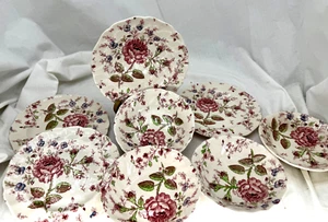 Johnson Brothers 1930 Rose Chintz 4 platos 6" cuatro cuencos 4" Inglaterra 160783 - Imagen 1 de 4