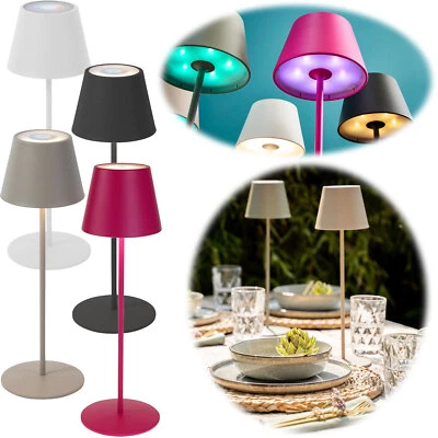 Exklusive LED Touch RGB Tischlampe 38cm IP54 Terrassenleuchte Dimmer In-Outdoor - Bild 1 von 4