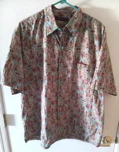 Camisa hawaiana de algodón TORI RICHARD para hombre XL multicolor 100 % seda manga corta - Imagen 1 de 10