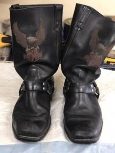 45 yr. old harley davidson motercycle boots mens size 10.5 - Picture 1 of 7
