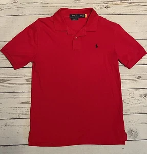 Polo Ralph Lauren  Boys Large 14-16 Red Classic Short Sleeve Collared Shirt - Picture 1 of 3