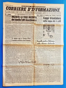 Corriere D'Información 7/8 Julio 1952 Fausto Coppi Galibier-Pubblicita Crodo - Imagen 1 de 2