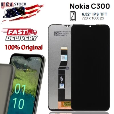 Conjunto de digitalizador de pantalla táctil con pantalla LCD de fabricante de equipos originales para Nokia C300 TA-1515 N155DL EE. UU. Foto 1 de 4