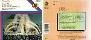 HANDEL # WATER MUSIC # BOULEZ (CD) GENUINE ORIGINAL - NEW / SEALED!! - Imagen 1 de 1