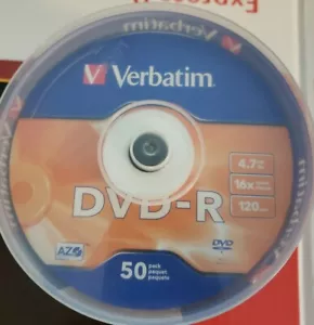 Verbatim DVD-R 4.7GB 16X White Inkjet Printable Blank Disc - 97167 - Bild 1 von 3