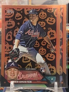 (2) 2023 Topps Update Halloween Pumpkin Foil #US324 Jared Shuster HP