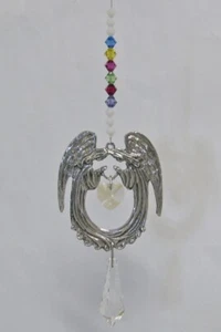 Guardian Angel Suncatcher made with Seven Swarovski Angel Colours, Gift Box - Picture 1 of 4