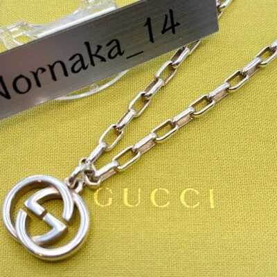 MINT GUCCI Sterling Silver GG Interlocking Chain Bracelet Silver 925 - Image 1 of 4