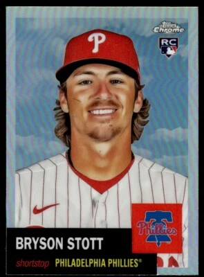 2022 Topps Chrome Platinum Refractor Bryson Stott Rookie Philadelphia Phillies - Image 1 of 2