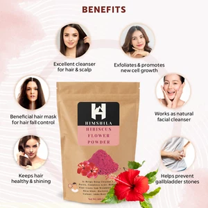Himshila Nature Hibiscus Flower Powder For Hair Pack, Hair Oil, Face Pack 100g - Picture 1 of 6