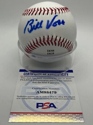 Bill Voss White Sox Angels Signed Autograph Official League Baseball PSA DNA - Image 1 of 2