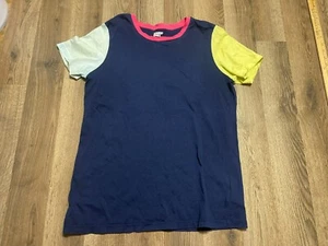 Lands' End Shirt, Girl's Size Small, Blue Green Pink, Short Sleeve - Picture 1 of 11