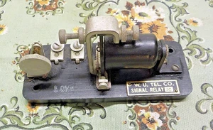 vintage antik W.U. TEL CO. SIGNALRELAIS 3-C Telegraph - Bild 1 von 5