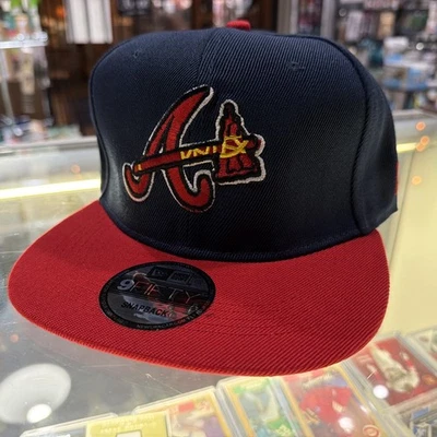 Brand New 9FIFTY Baseball Cap - MLB Atlanta Braves Navy/Red Snapback Hat - Image 1 of 4