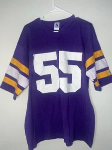 Minnesota Vikings Jack Del Rio Vintage 90s Logo Athletic NFL Football Jersey XL - Picture 1 of 7