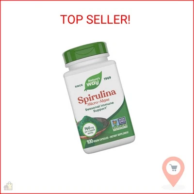 Microalgas Espirulina Nature's Way, Apoyo Inmunológico Estacional*, Fuente de Vitamina  Foto 1 de 2