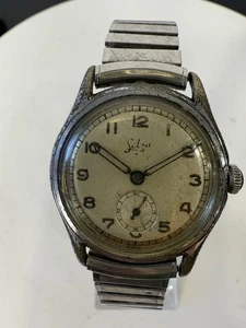 Seltene Original Selza Vintage Swiss Uhr. 17 Jewels. WW2 Ära. Deutsche Marine - Bild 1 von 7