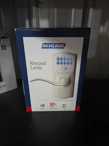 SCHLAGE Satin Nickel FE595VCAM619ACC Camelot Keypad Entry with Flex-Lock and Acc - Picture 1 of 3