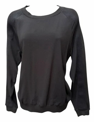 Vince кашемир отделки рубашка черный S шелковистый чувствовать подкладка вязаные плечи рукава повседневный - Изображение 1 из 4