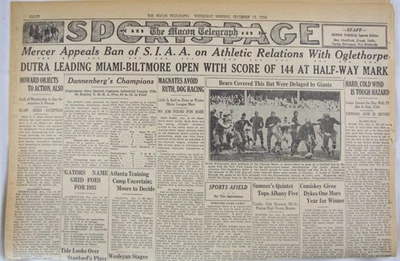 Periódico de béisbol vintage del año pasado Babe Ruth 1934 Foto 1 de 4