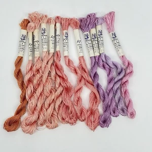 12x La Abuela Rayon Perle 100 g Pink Purple Orange Needlepoint Crochet Weaving - Picture 1 of 4
