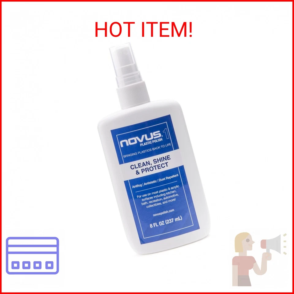 NOVUS PC-10 Plastic Clean & Shine - 8 Oz.