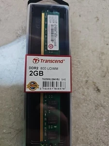 New Transcend TS256MLQ64V8U PC2-6400 2GB DDR2 800MHz Unbuffered DIMM Memory #s16 - Picture 1 of 1