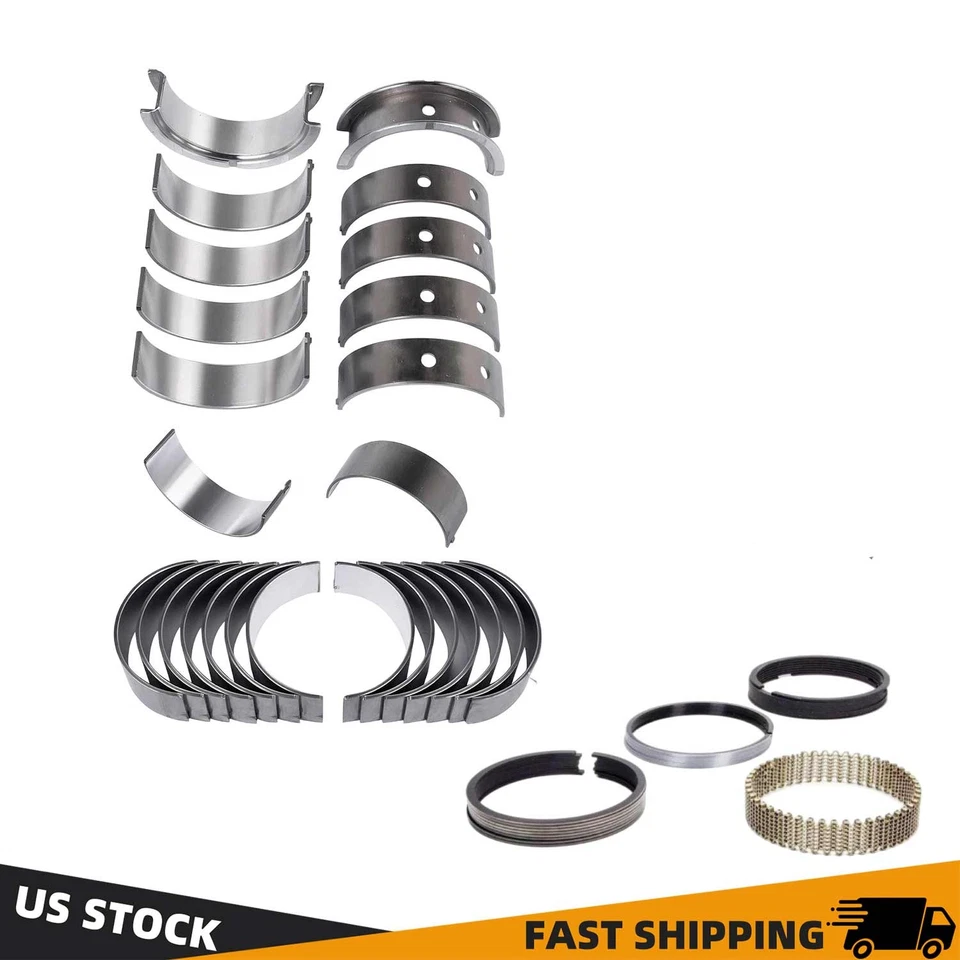 Kit For Chevrolet LS Gen III IV 4.8L 5.3L 08-14 Main & Rod Bearings Piston Rings Foto 1 de 4