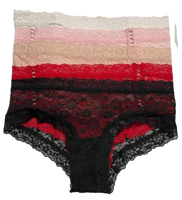 Victoria Secret Lace Cheeky Panties Womens XL 5 Pairs Solid Basic Colors - Imagem 1 de 3