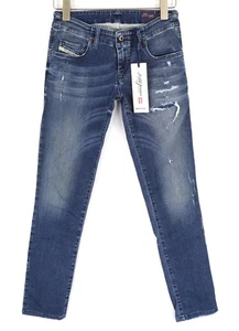 DIESEL Grupee-NE 0662L Women Jeans W27 Sweat Jogg Super Slim Skinny Blue RRP€199 - Picture 1 of 10