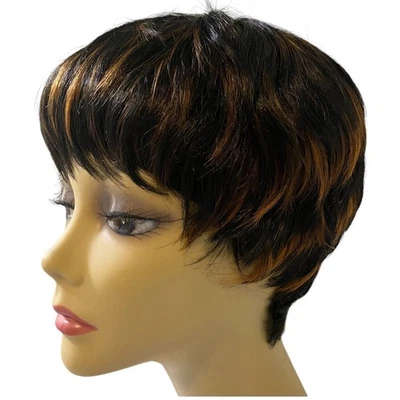Off Black Copper Synthetic Boy Cut Pixie Everyday Wig FS1B/30 NWT - A959 - Image 1 of 4