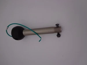 Unbranded silver/brushed nickel downrod 6in with black hangerball 1 7/8in wide - Picture 1 of 5