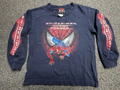 Vintage Spider-Man Human YOUTH 5/6 Long Sleeve Marvel Comics Superhero Shirt - Image 1 of 4