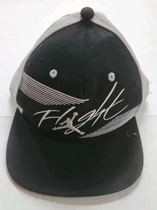 Air Jordan Flight Hat Black White Embroidered Logo Jumpman Snap Back Cap - Picture 1 of 4