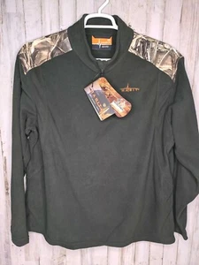 NWT Habit Realtree 1/4 Zip Fleece Sz XL Camo Max-4 Waterfowl Camo Forest Green - Picture 1 of 9