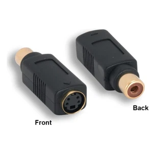 Kentek Gold Plated S-Video Female to RCA Female Video Connector TV VCR Camcorder - Bild 1 von 1