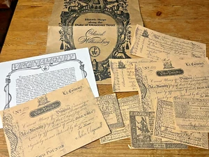 Colonial Williamsburg Reproduction Money Set Antique Bills VA Virginia Historic - Picture 1 of 6