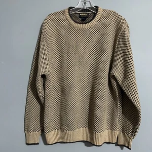 Vintage Woolrich Khaki Heather Sweater Men Sz L Hong Kong Grandpa Core - Picture 1 of 10