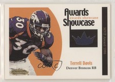 2001 Fleer Showcase Awards Showcase Materials /100 Terrell Davis HOF