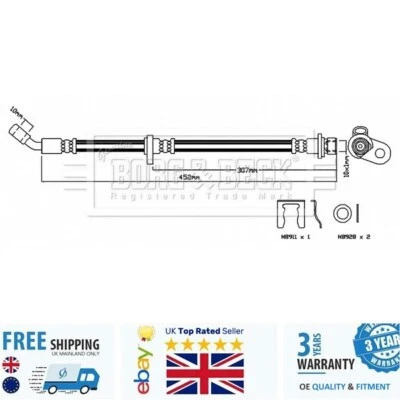 Brake Hose BBH7438 For Honda ACCORD 02-05 01466SEAE00 - Image 1 of 3