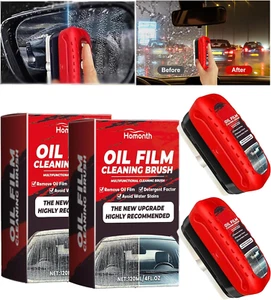 2 PCS Automotive Oil Film Cleaning Brush,2025 New Coating for Windshield, Preven - Picture 1 of 8