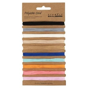 Cordón Poliéster Grosor 0.6mm 10 Colores Surtidos Longitud 10 x 4 Metros Tarjeta - Imagen 1 de 4