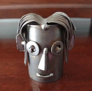 🌟 Steampunk Metall Kunst Kopf Gesicht sehr ausgefallen Handarbeit - Bild 1 von 10