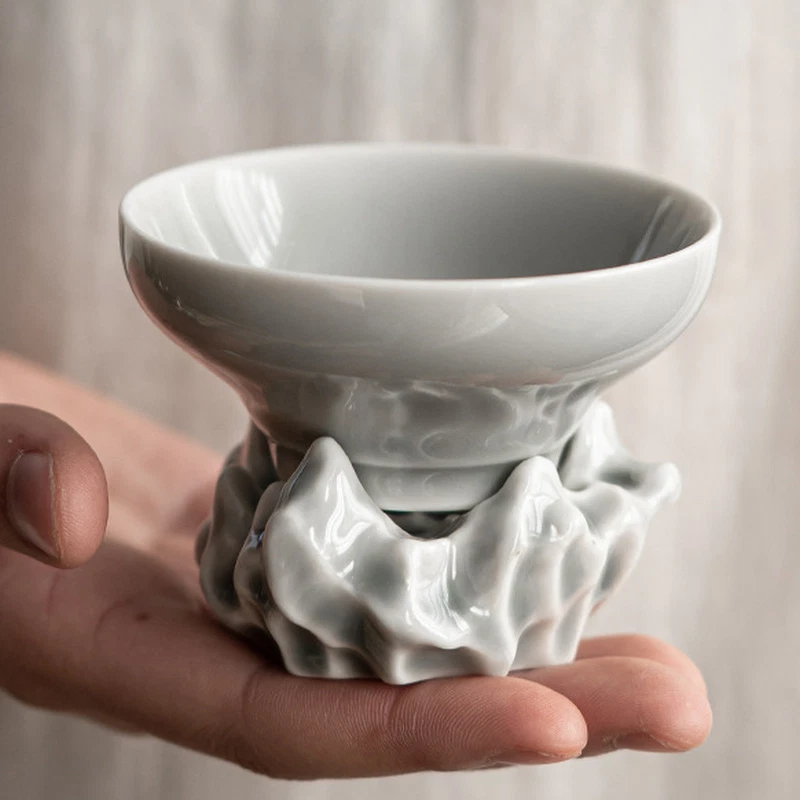 3.1inch China Ceramic Filter Tea Funnel Tea Filter Tea Strainer Tea Compartment - Image 1 of 4